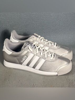 Adidas Originald Samoa Silver Fashion Sneakers B38964 Men Sz 7 Women’s Sz 8 New